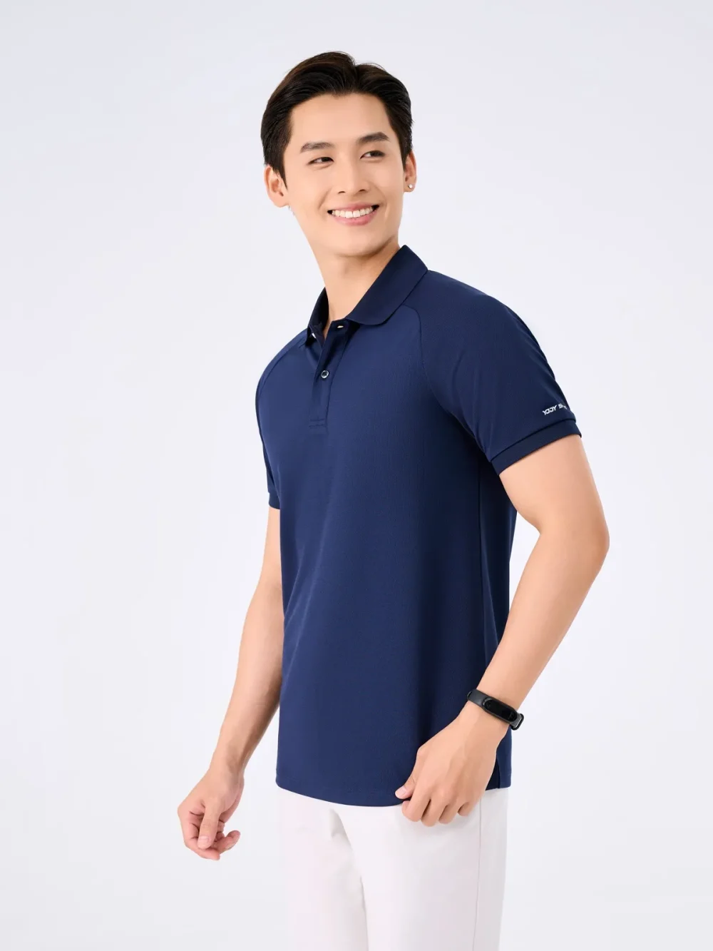 Polo Nam Yody Sport Tay Raglan Xẻ Tà - Hình ảnh 3