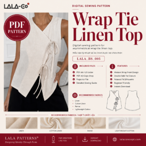 Wrap Tie Linen Top